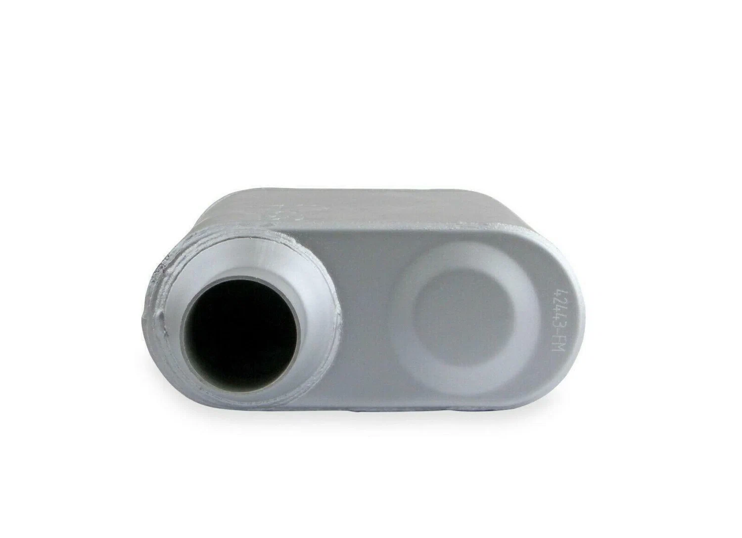 Flowmonster 2-Chamber Muffler 42443-FM 2.25 Offset Inlet_2.25 Offset Outlet